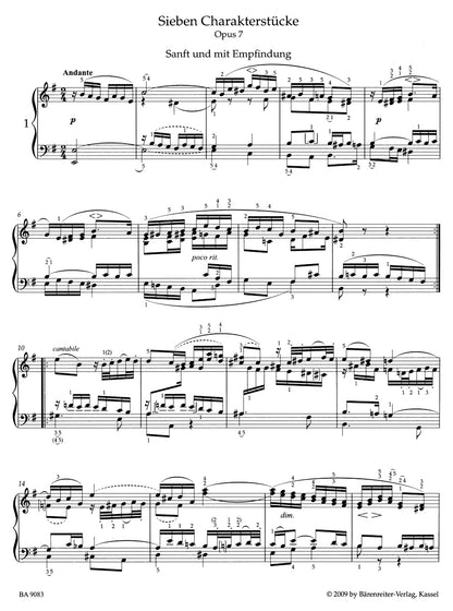 ピアノ／メンデルスゾーン：7つの性格的小品 op. 7 / 6つのこどものための小品 op. 72