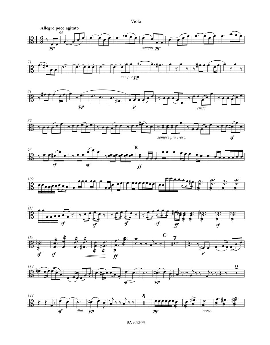 メンデルスゾーン：交響曲 イ短調 作品56「スコットランド」（ヴィオラパート譜）（3冊セット）