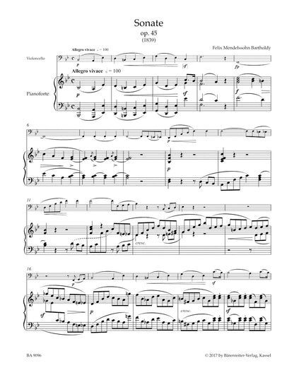 チェロ／メンデルスゾーン：チェロとピアノのための作品全集