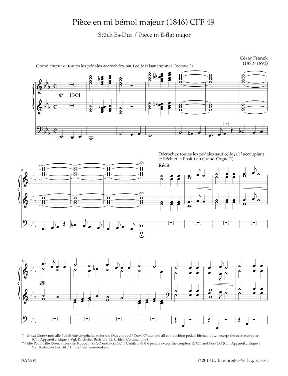 オルガン／フランク：初期オルガン作品集／断章