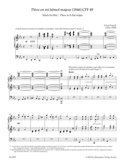 オルガン／フランク：初期オルガン作品集／断章