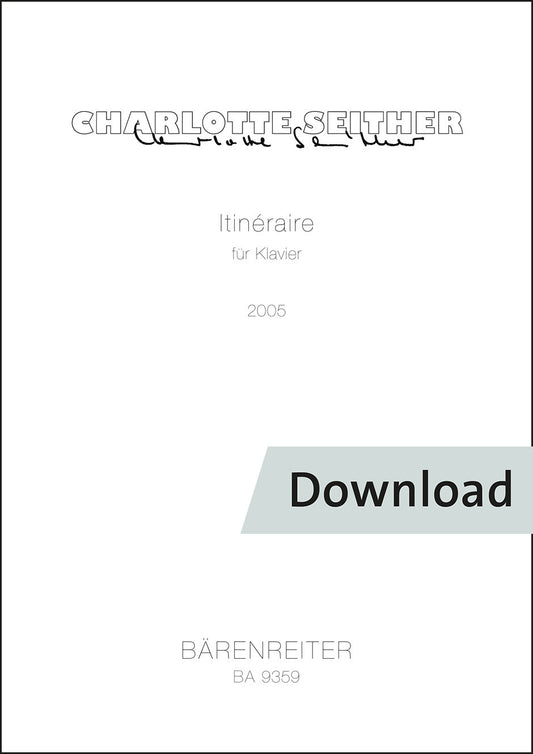 ピアノ／サイザー：ピアノのためのイティネレール (2005)【デジタル版】
