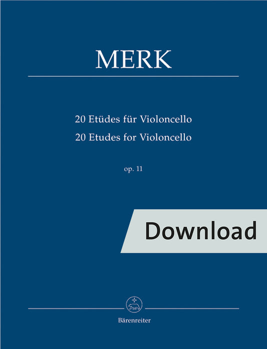 チェロ／メルク：20の練習曲 op. 11【デジタル版】