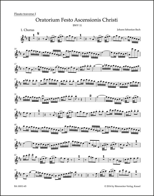 バッハ：昇天祭オラトリオ BWV 11