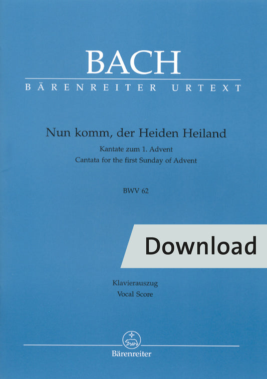 合唱／バッハ：カンタータ「来たれ、異教徒の救い主よ」BWV 62【デジタル版】