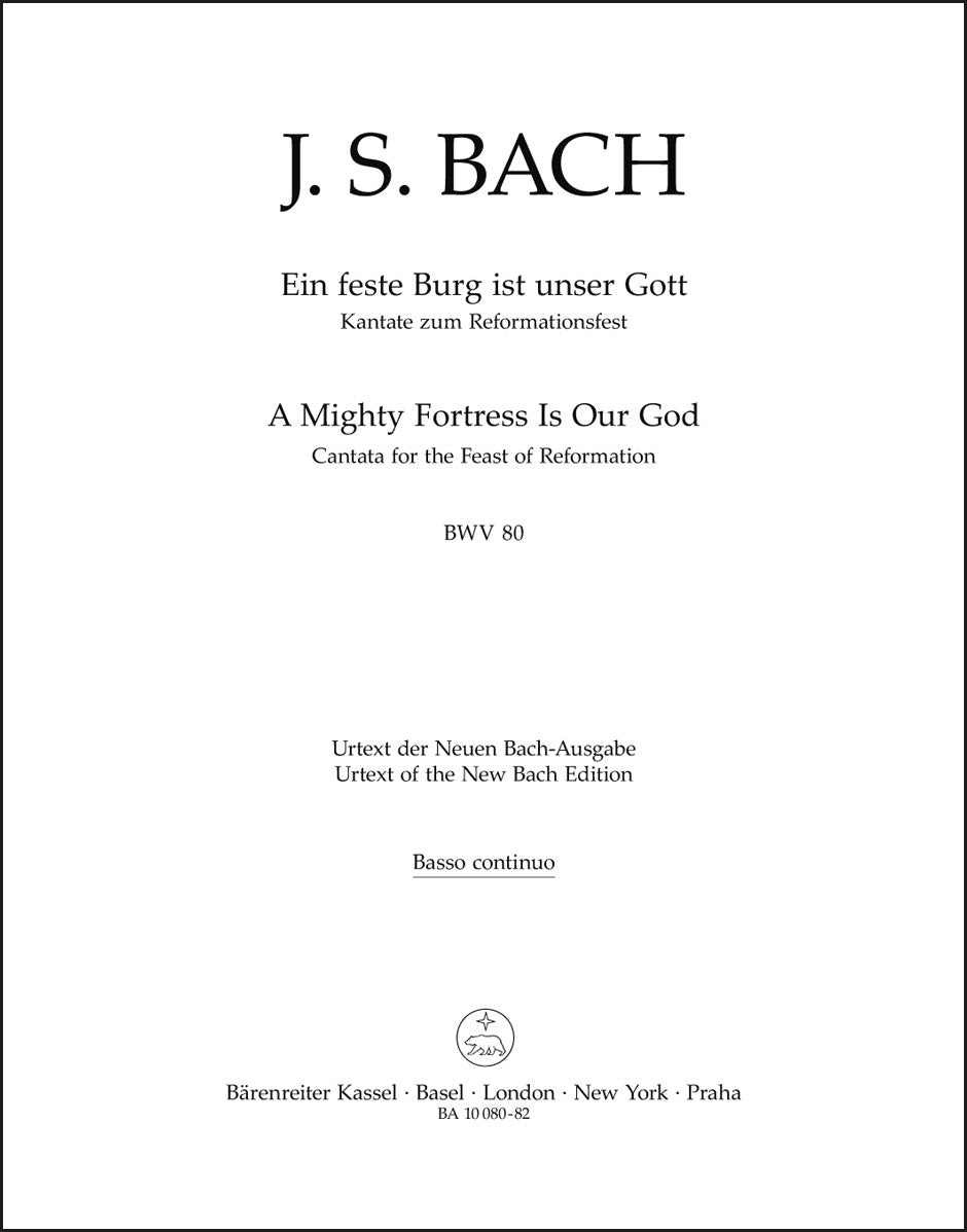 バッハ：カンタータ「われらが神は堅き砦」BWV 80（チェロパート譜）