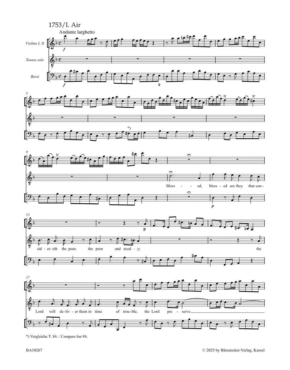 合唱／ヘンデル：孤児院のためのアンセム HWV 268