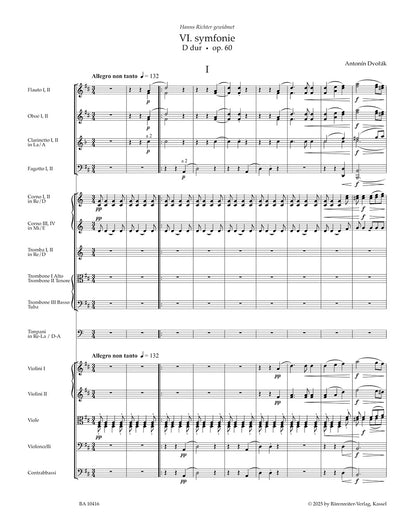 スコア／ドヴォルザーク：交響曲第6番 ニ長調 作品60