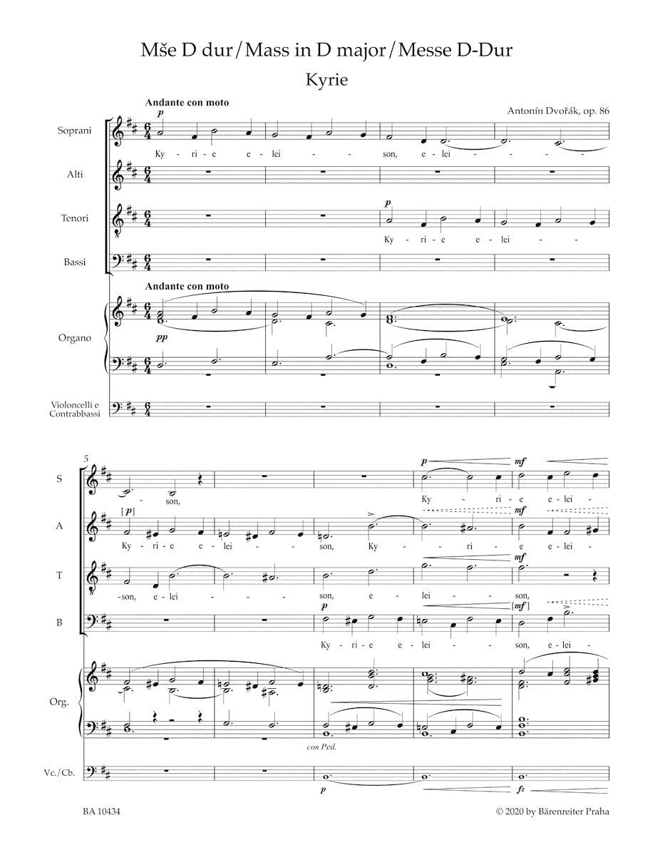 合唱／ドヴォルザーク：ミサ曲 ニ長調 作品86