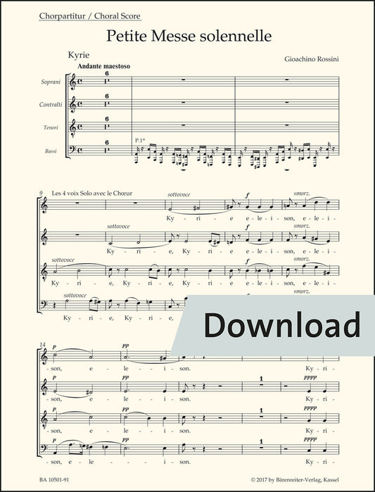 合唱／ロッシーニ：小荘厳ミサ曲（10冊セット）【デジタル版】
