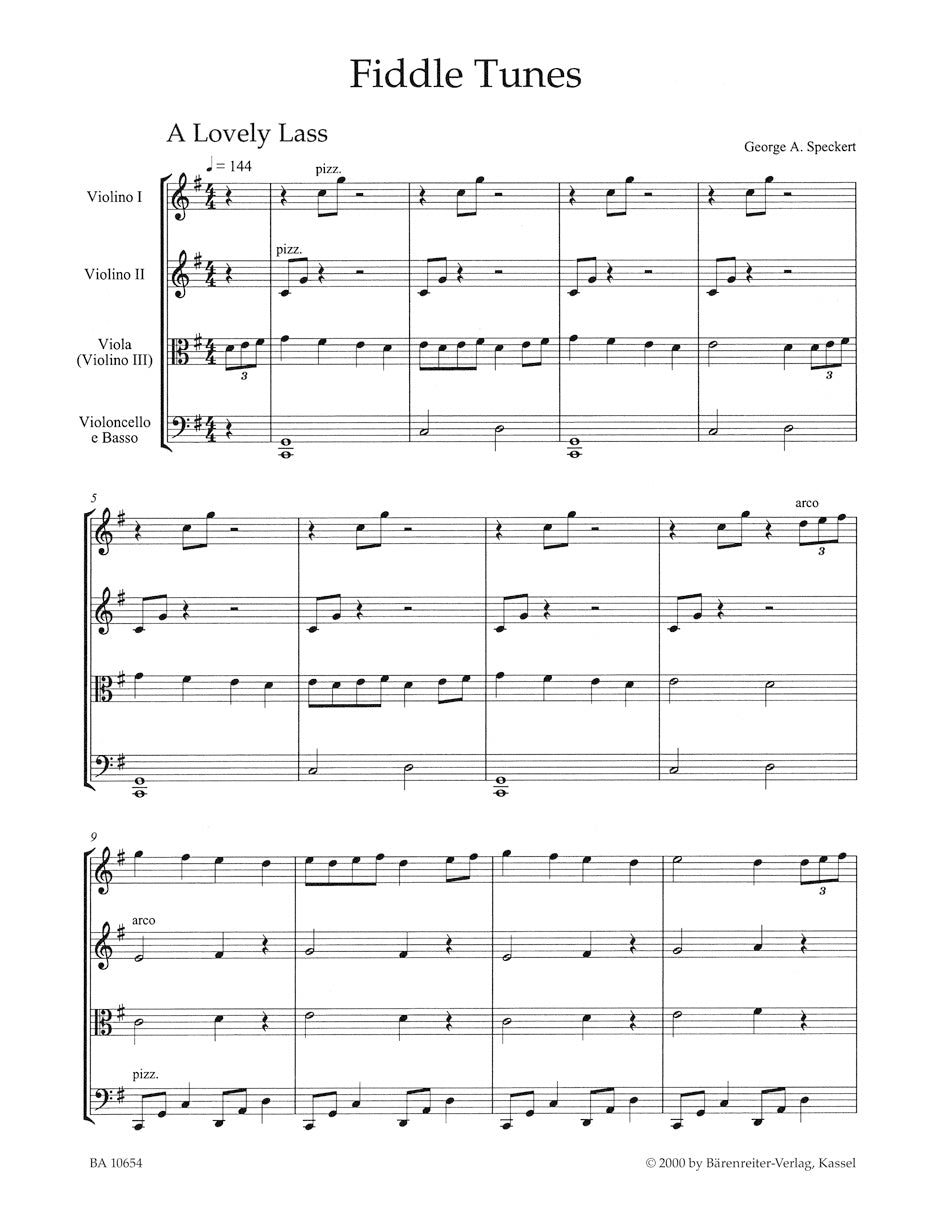 アンサンブル四重奏／シュペッカート（スペッカ―ト）：フィドルの調べ（弦楽のためのアイルランド音楽）