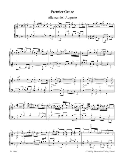 ピアノ／クープラン：クラヴサン曲集 第1巻（1713年）