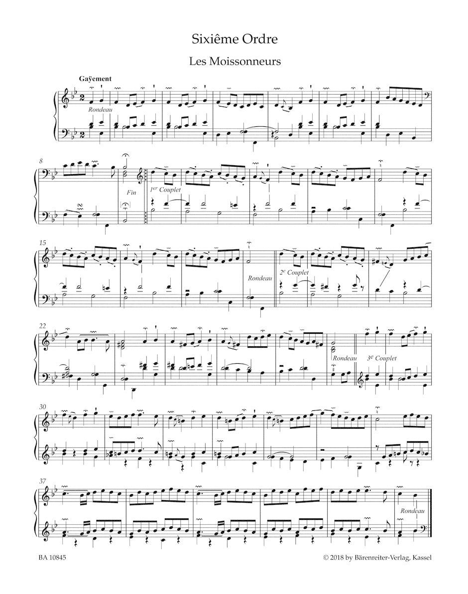 ピアノ／クープラン：クラヴサン曲集 第2巻（1717年）
