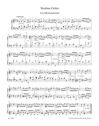 ピアノ／クープラン：クラヴサン曲集 第2巻（1717年）