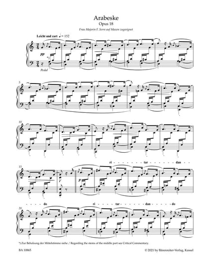 ピアノ／シューマン：アラベスク 作品18／花の曲 作品19