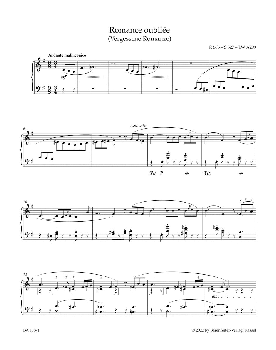 ピアノ／リスト：ピアノ作品集（1880-85年）