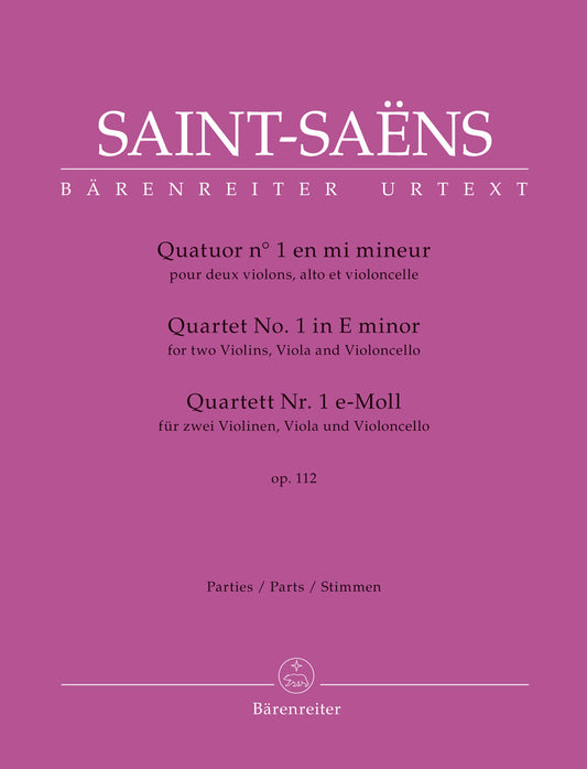 サン=サーンス：弦楽四重奏曲 第1番 ホ短調 op. 112（ヴァイオリンパート譜）