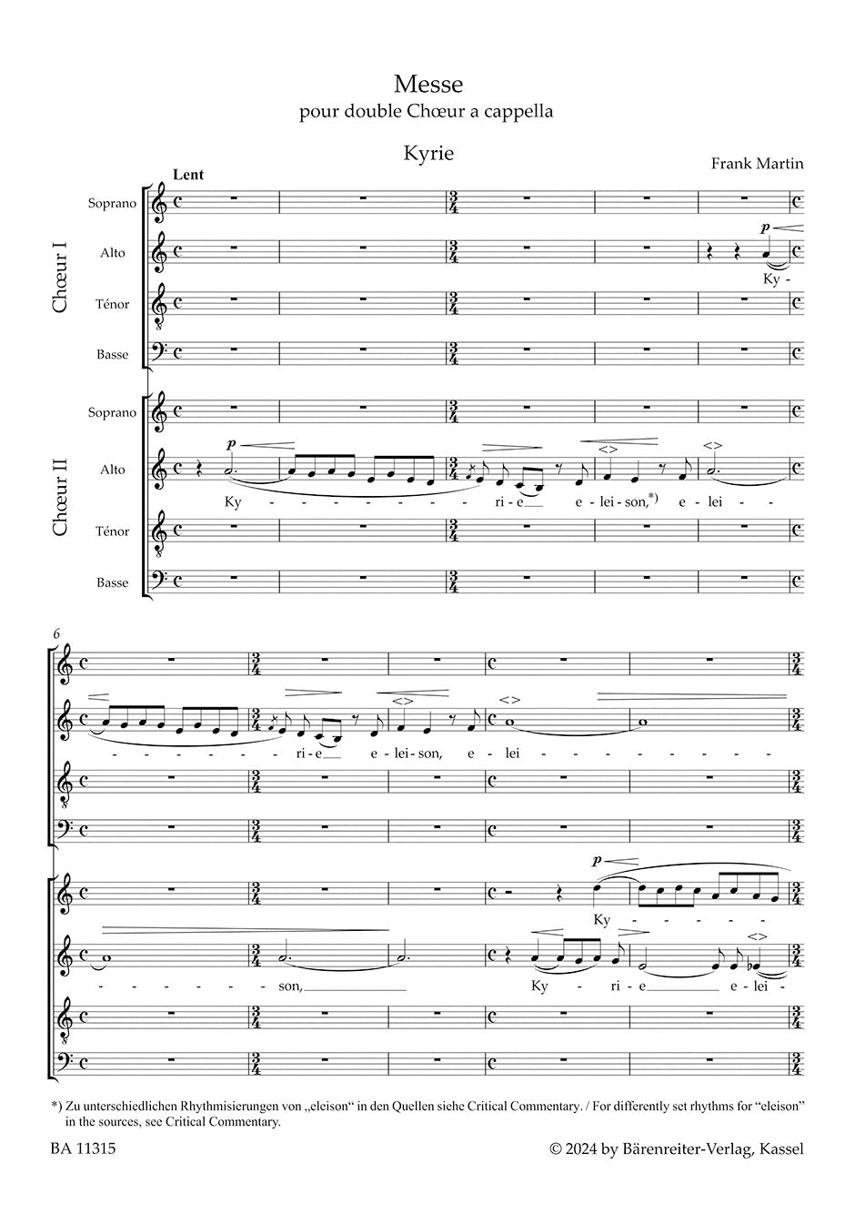 合唱／マルタン：無伴奏二重合唱のためのミサ曲