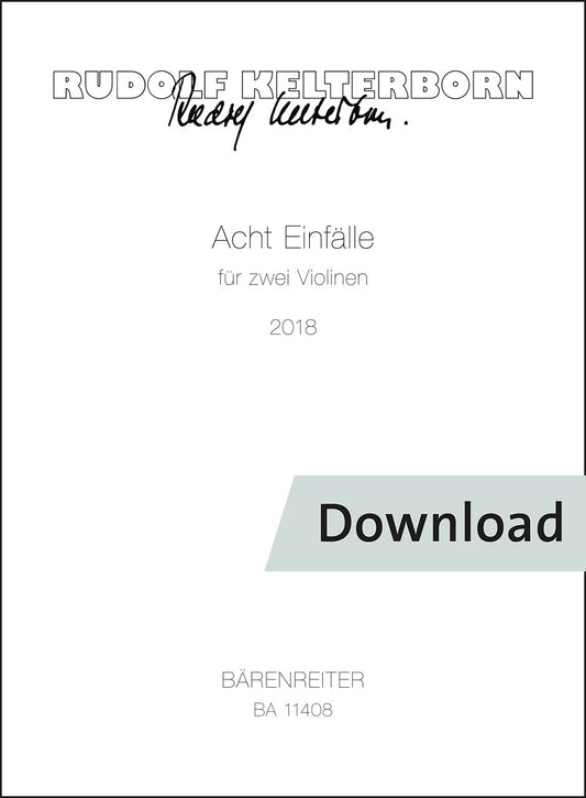 アンサンブル二重奏／ケルターボルン：2つのヴァイオリンのための8つのアイディア【デジタル版】