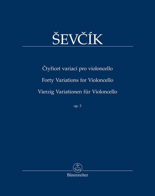 チェロ／セヴシック（シェフチーク）：40の変奏曲 Op.3（チェロ版）