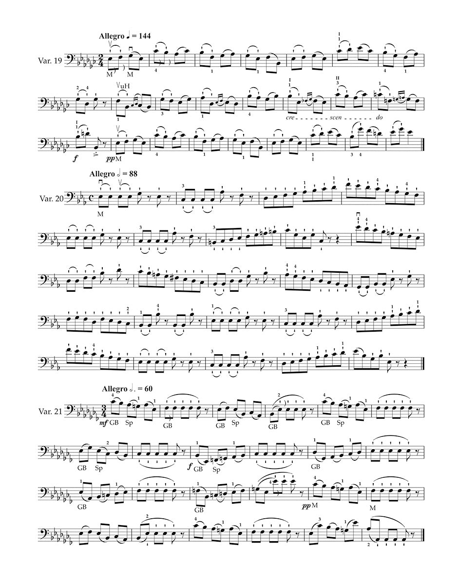 チェロ／セヴシック（シェフチーク）：40の変奏曲 Op.3（チェロ版）