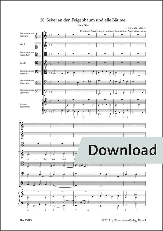 いちじくの木とすべての木を見よ SWV394【デジタル版】
