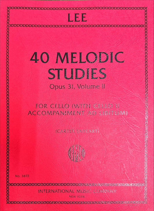 リー：40の旋律的練習曲 op.31 第2巻
