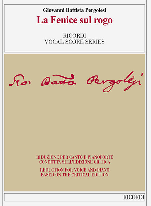 Giovanni Battista Pergolesi：La Fenice sul rogo