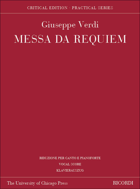 ヴェルディ：レクイエム：A cura di David Rosen - Riduzione per canto e pianoforte