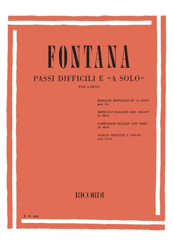Carlo Fontana：Passi Difficili E A Solo