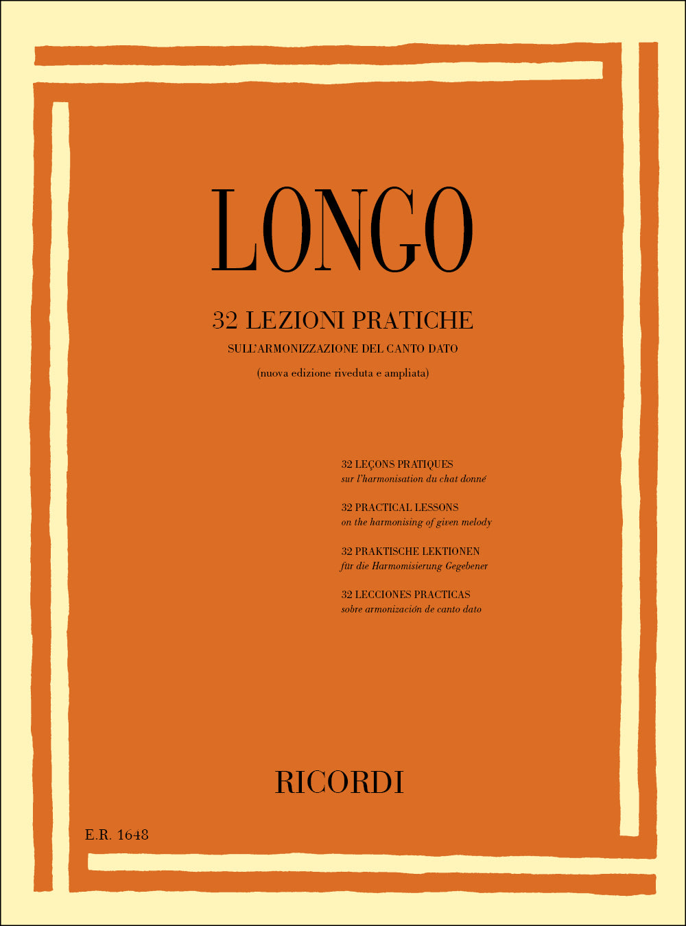 A. ロンゴ：旋律の和声付けに関する32の実践的レッスン