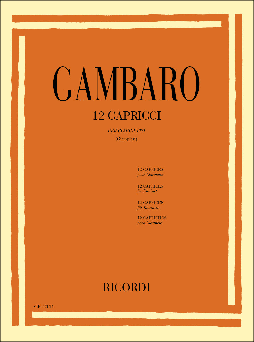 Giovanni Battista Gambaro：12 Capricci