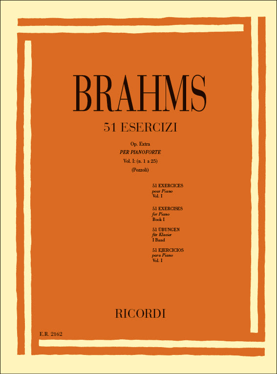Johannes Brahms：51 Esercizi Op. Extra：第1巻：第1〜25番（ピアノ用）