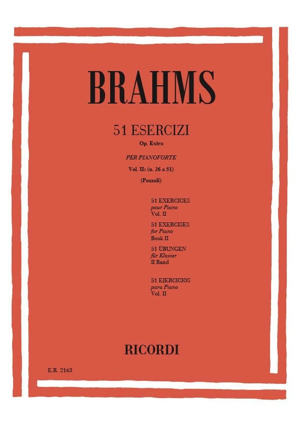 Johannes Brahms：51 Esercizi Op. Extra：第2巻：第26〜51番（ピアノ用）