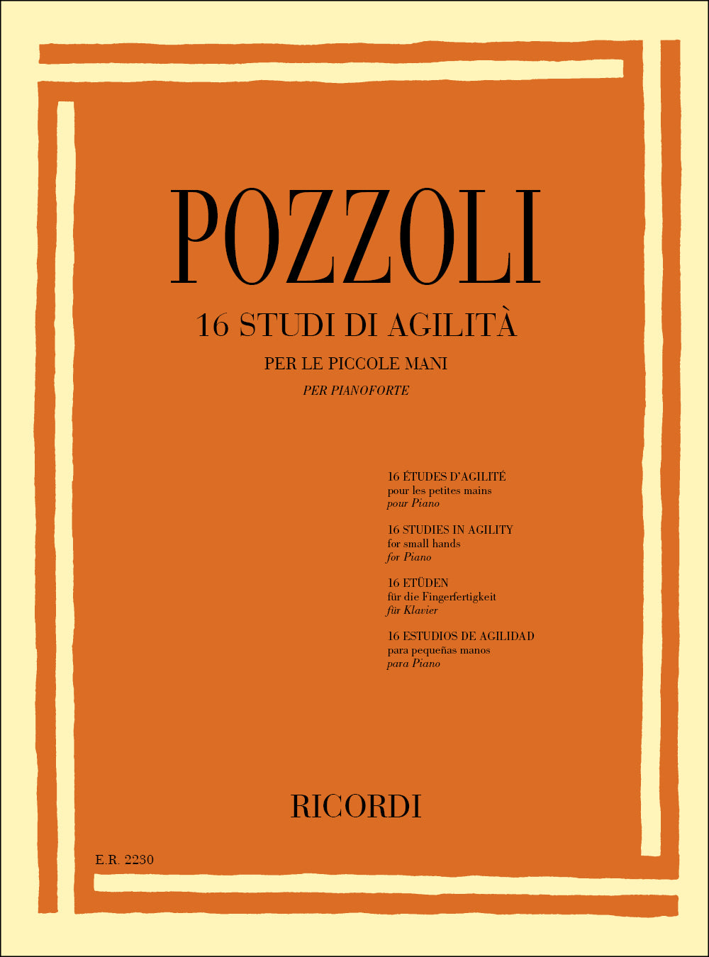 Ettore Pozzoli：16 Studi di agilità per le piccole mani