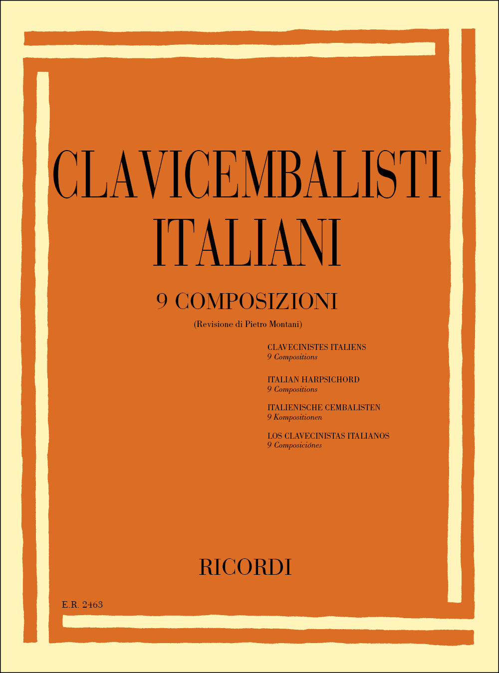 イタリア・チェンバロ作品集：9つの選曲：9 Composizioni Scelte