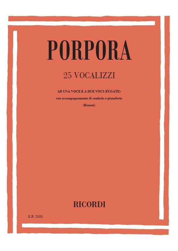 ポルポラ：25のヴォカリーズ