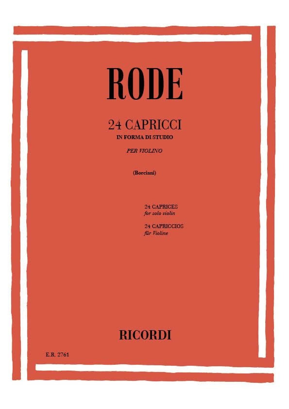 Pierre Rode：24 Capricci In Forma Di Studio