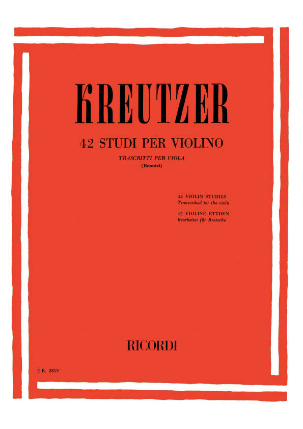 Rudolf Kreutzer：42 Studi Per Violino