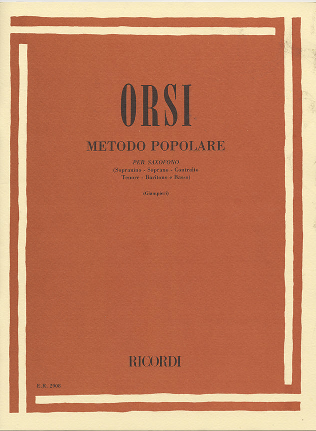 オルシ：ポピュラー教則本：Sopranino, Soprano, Contralto, Tenore, Baritono, Basso