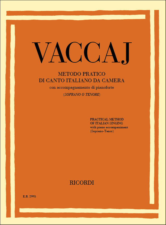 ヴァッカイ：イタリア室内歌曲の実用歌唱法：ピアノ伴奏付き