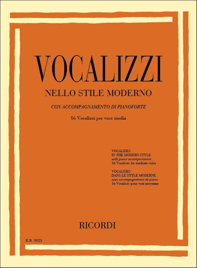 現代様式によるヴォカリーズ：16 Vocalizzi Per Voce Media