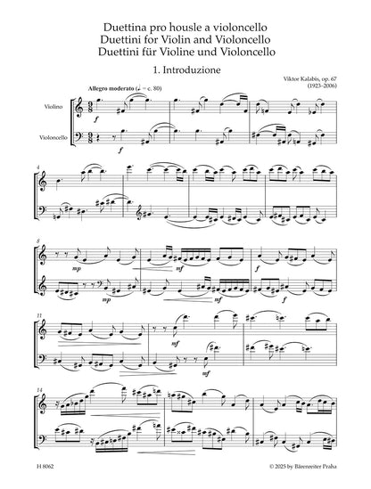 アンサンブル二重奏／カラビス：ヴァイオリンとチェロのための二重奏曲 op. 67