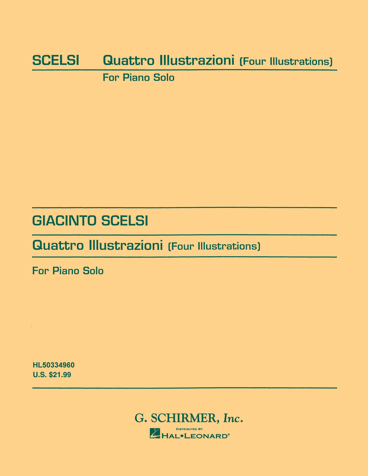 Giacinto Scelsi：Quattro Illustrazioni (4 Illustrations)