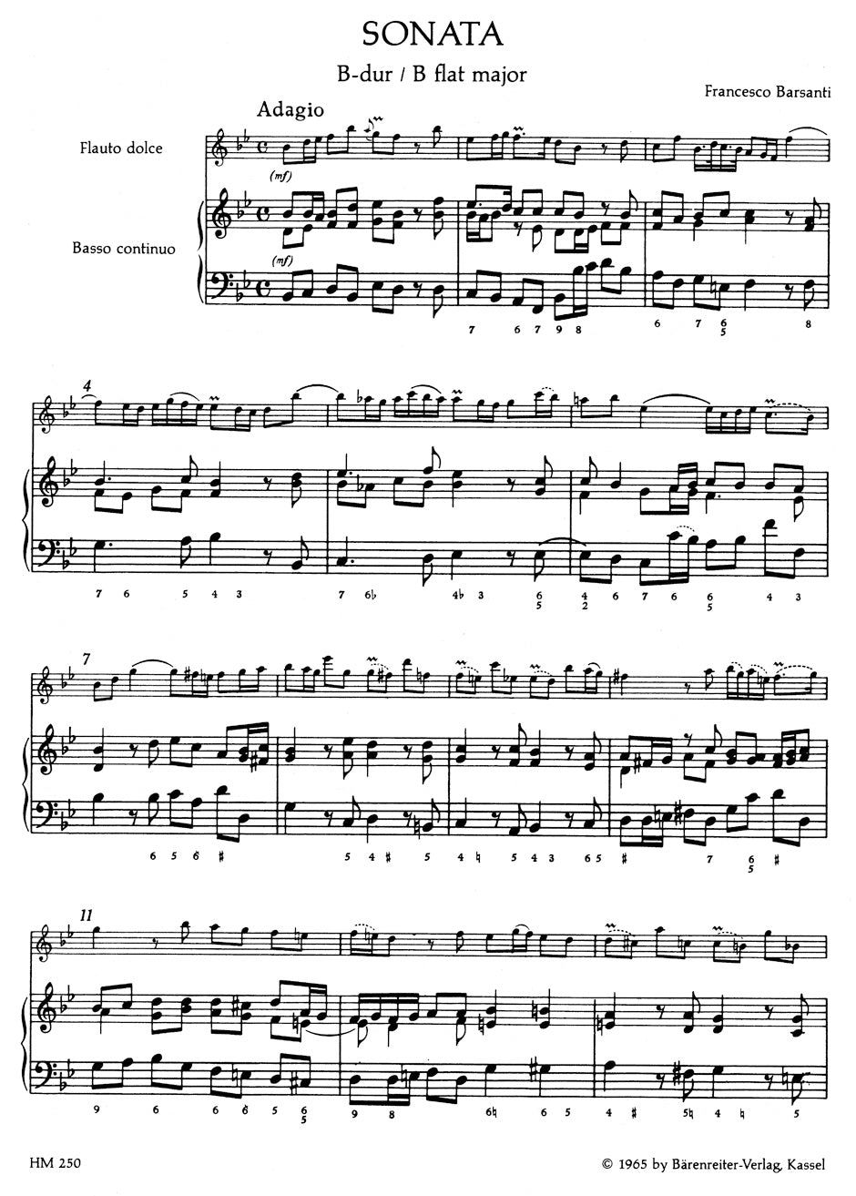 アンサンブル五重奏／イタリア・バロック音楽集（アルト・リコーダー、フルート、オーボエ、ヴァイオリンと通奏低音のための）