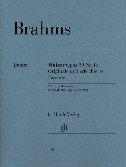 ブラームス：ワルツ Op.39-15