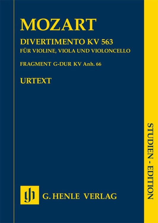 モーツァルト：ディヴェルティメント 変ホ長調 K.563・弦楽三重奏断章 ト長調 K.Anh.66