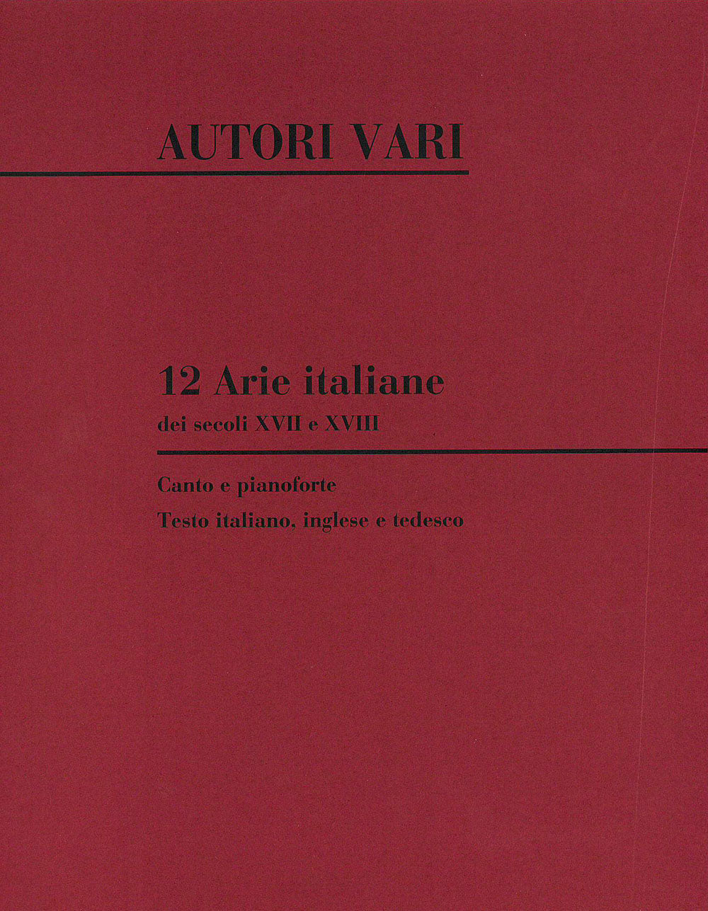 12 Arie Italiane Dei Secoli XvII E XvIII