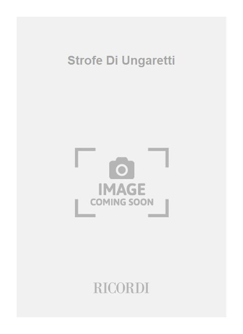 Armando Gentilucci：Strofe Di Ungaretti