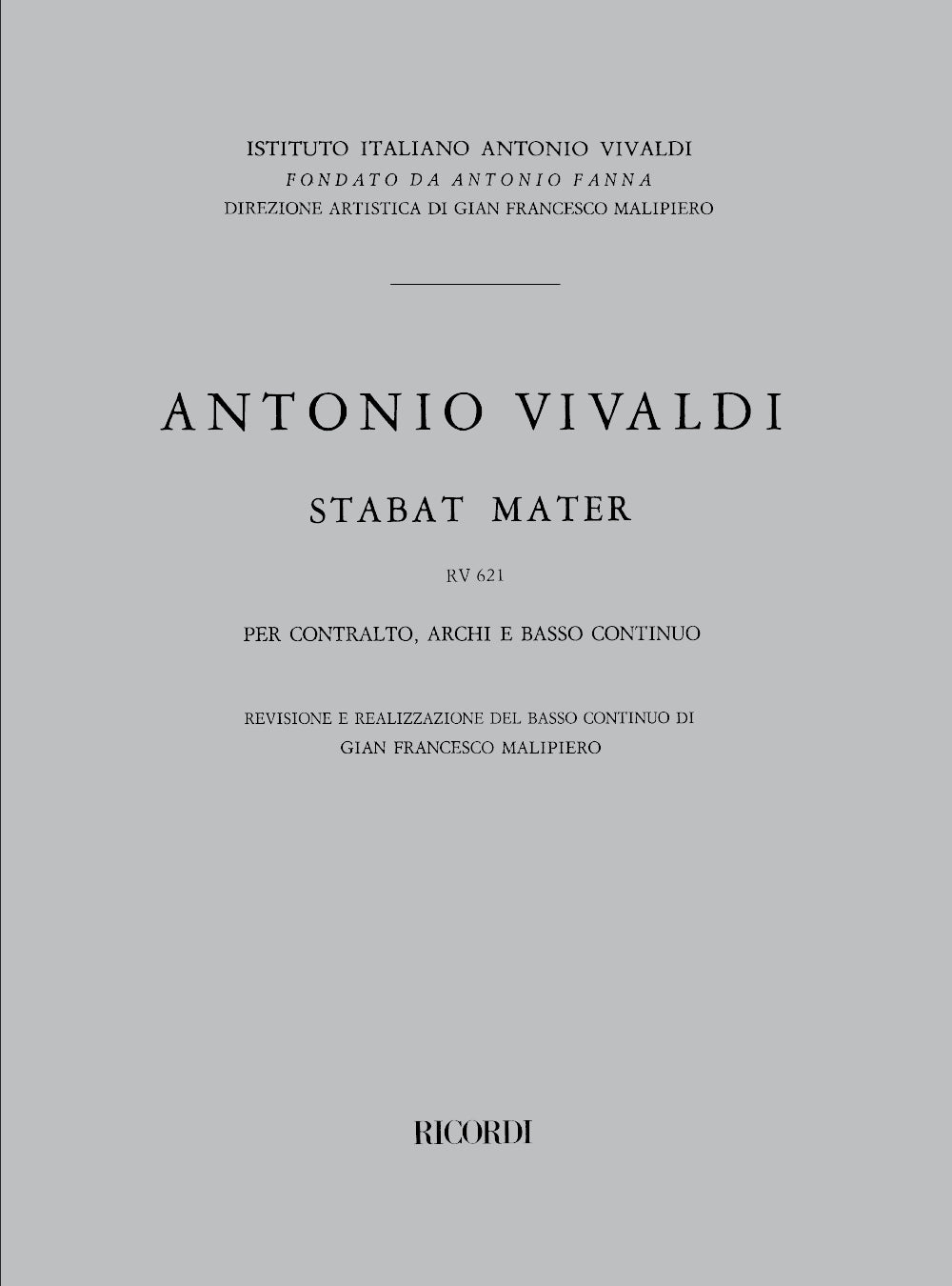Antonio Vivaldi：Stabat Mater Rv 621